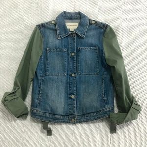 Anthropologie Utility Tie Denim Jean Jacket - S